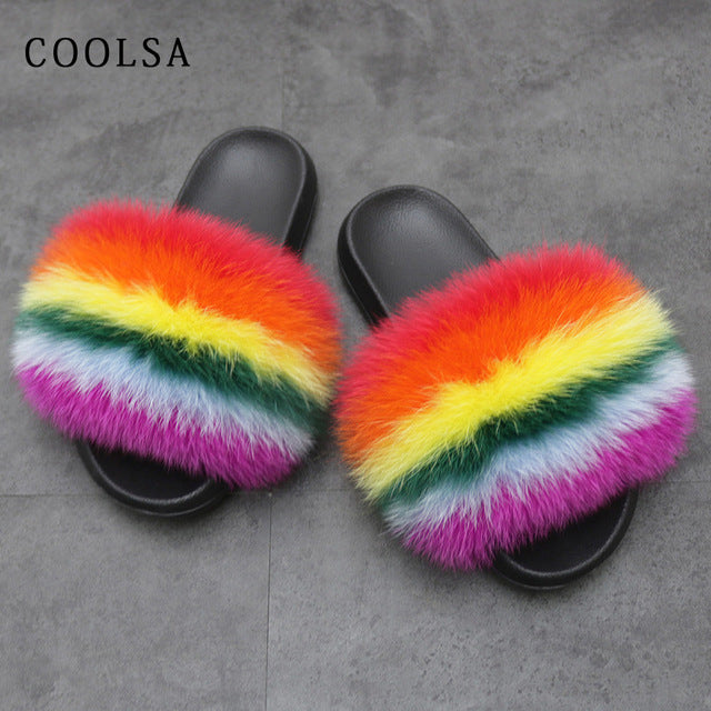 Flip Flop Women Fur Slipper