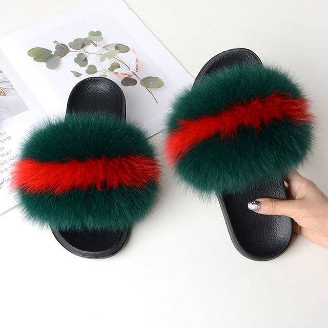 Flip Flop Women Fur Slipper