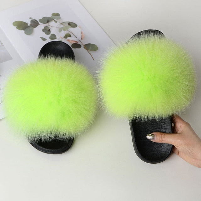 Flip Flop Women Fur Slipper