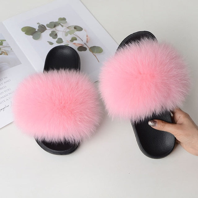 Flip Flop Women Fur Slipper