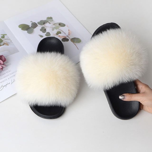 Flip Flop Women Fur Slipper