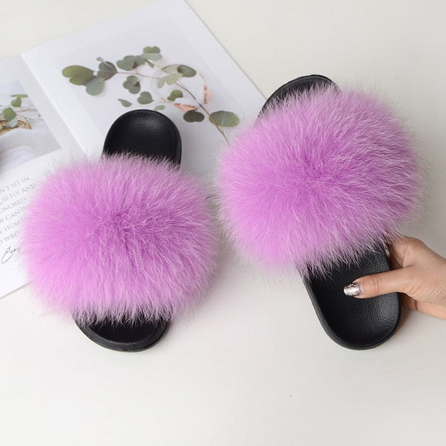 Flip Flop Women Fur Slipper