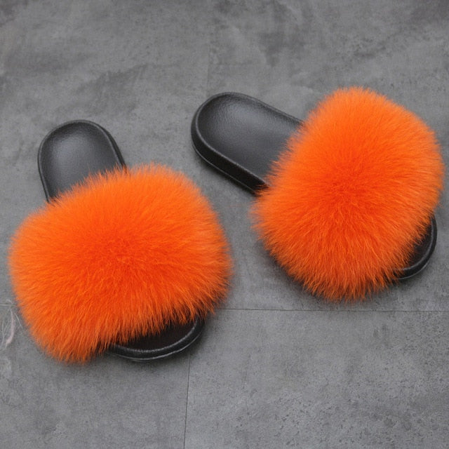 Flip Flop Women Fur Slipper