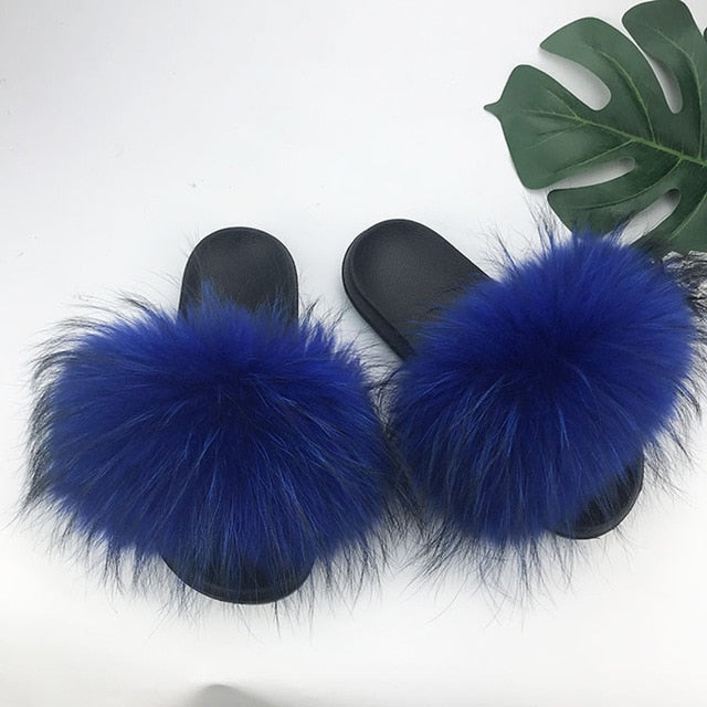 Flip Flop Women Fur Slipper