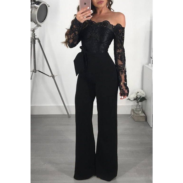 Jumpsuit Women Sexy Off Shoulder Slash