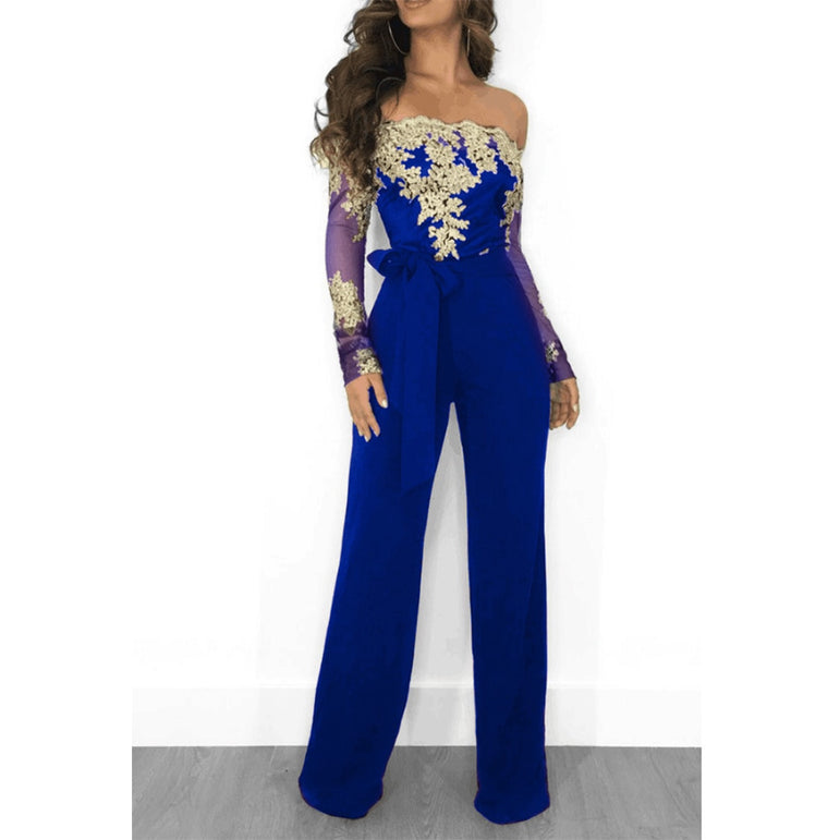 Jumpsuit Women Sexy Off Shoulder Slash