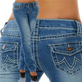 Plus Size Jeans Woman Skinny Pockets