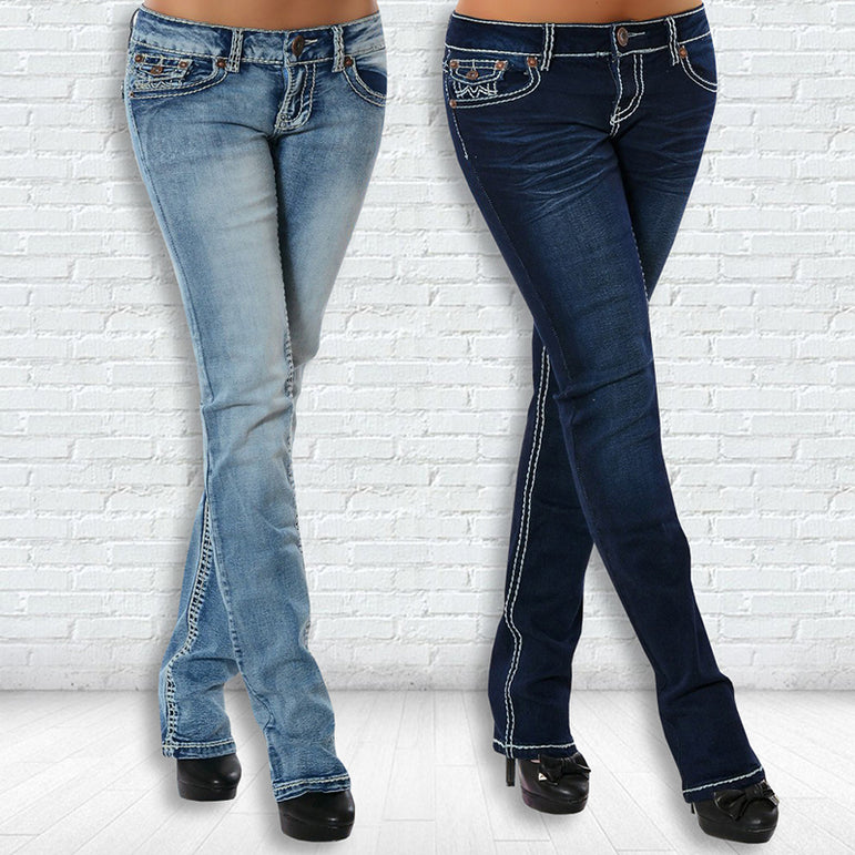 Plus Size Jeans Woman Skinny Pockets