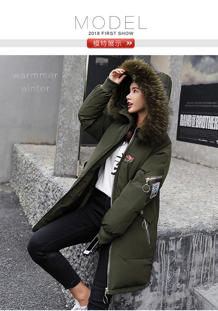 Winter Jacket Women Fur Hooded