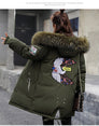 Winter Jacket Women Fur Hooded