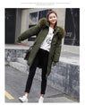 Winter Jacket Women Fur Hooded