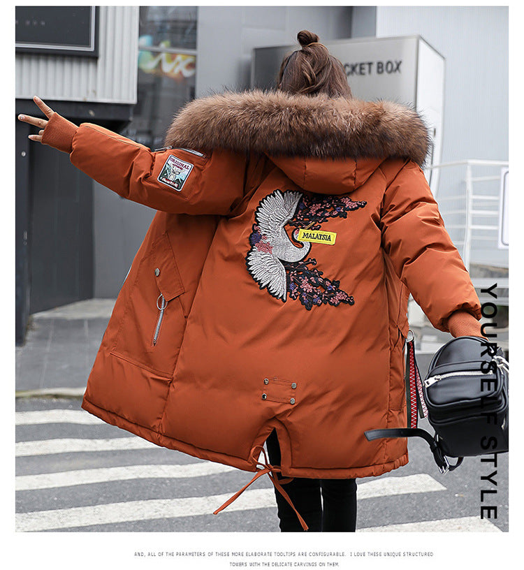 Winter Jacket Women Fur Hooded