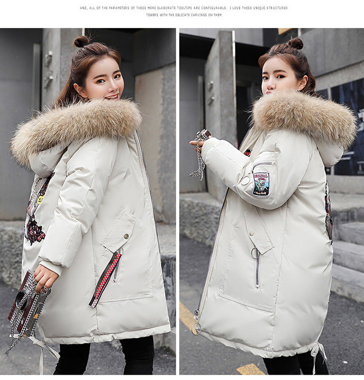 Winter Jacket Women Fur Hooded