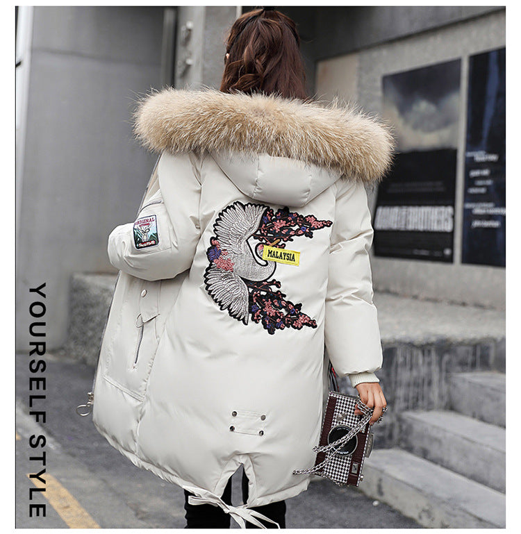 Winter Jacket Women Fur Hooded