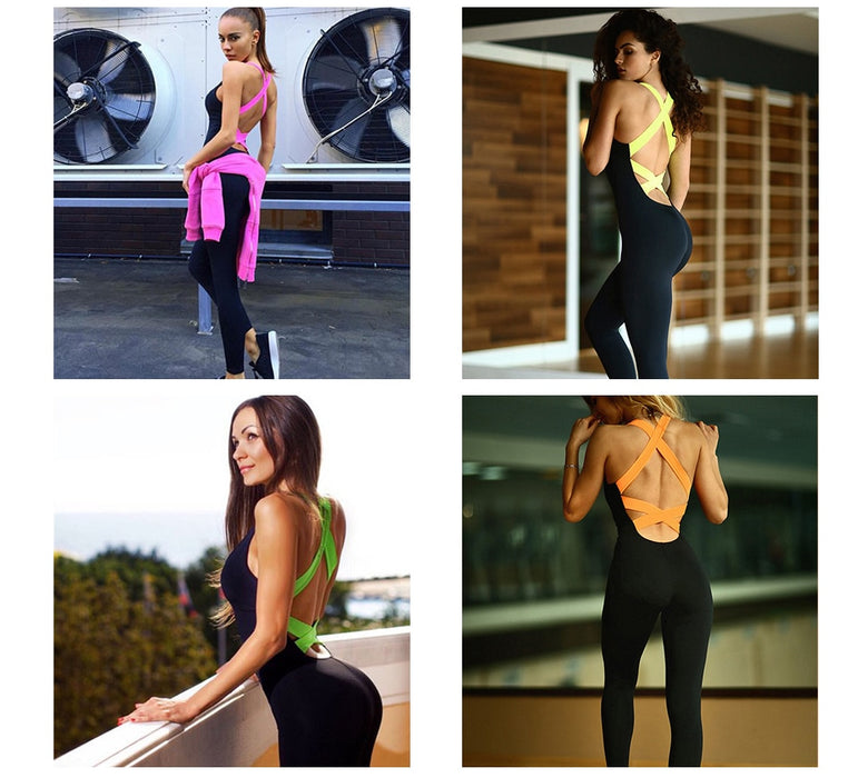 One Piece Clothing Backless Sport Suit