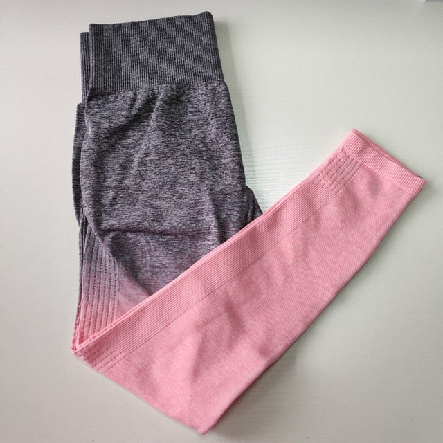 Ombre Seamless Leggings High Waisted Yoga