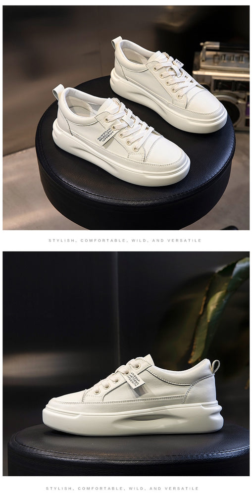 Genuine Leather Casual Shoes Women Sneakers