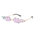 Fire Flame Sunglasses Women Men Rimless