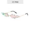 Fire Flame Sunglasses Women Men Rimless