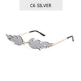 Fire Flame Sunglasses Women Men Rimless