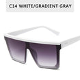 Flat Top Sunglasses Women Brand Designer Square Shades