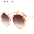 Oversized Round Sunglasses Female Shades Mirror