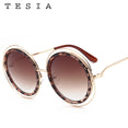 Oversized Round Sunglasses Female Shades Mirror