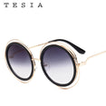 Oversized Round Sunglasses Female Shades Mirror