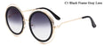 Oversized Round Sunglasses Female Shades Mirror