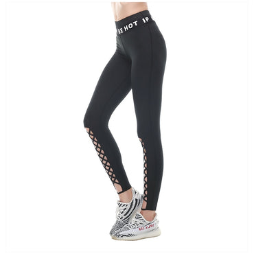 high waist Yoga crop Women Sports leggings Solid