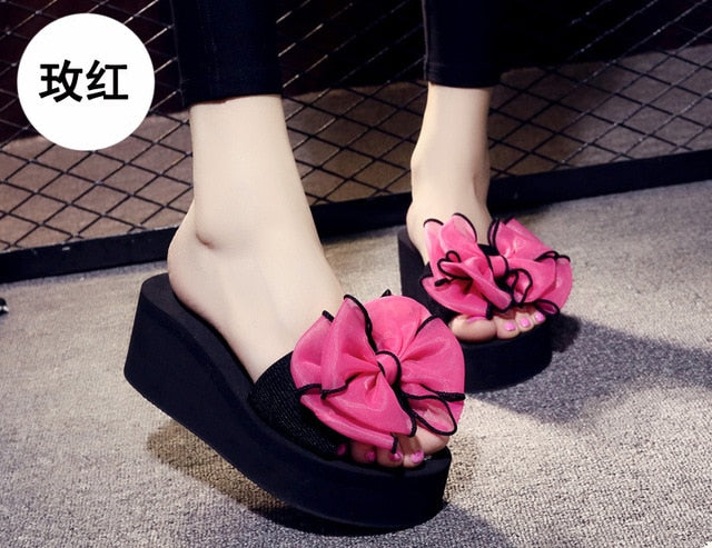 Women Bow Summer Sandals Slipper