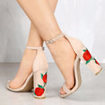 Woman Sandal Embroider High Heel