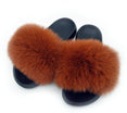 Women Real Fox Fur Slippers