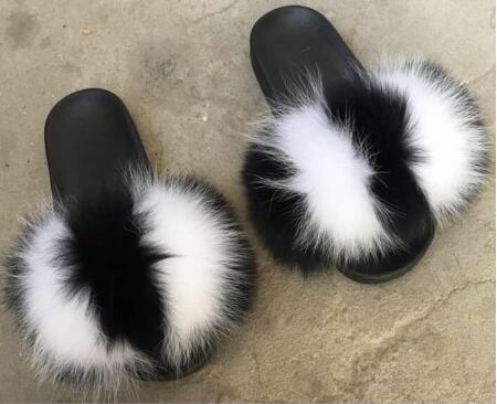 Women Real Fox Fur Slippers